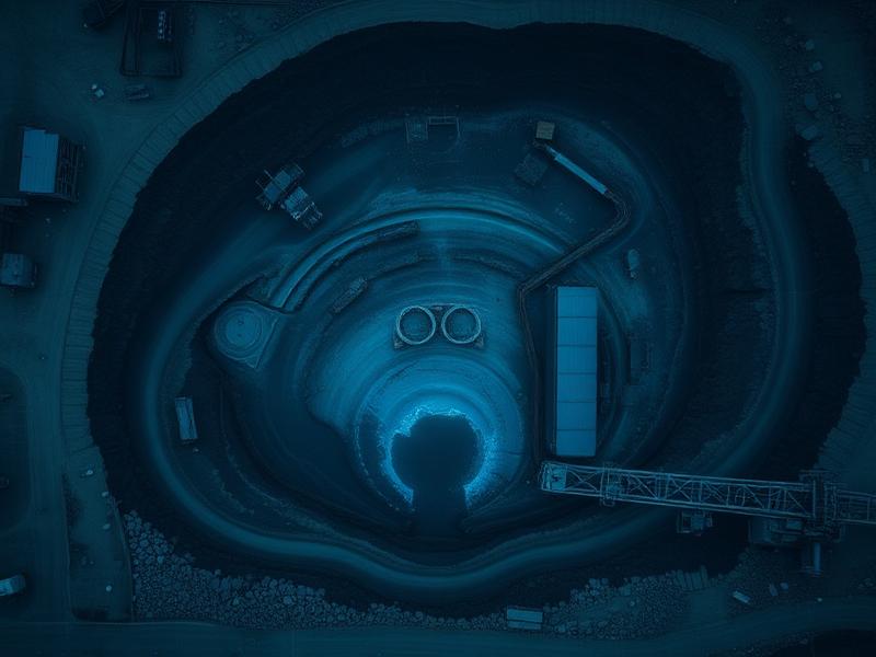 Drone survey of mining operations from above